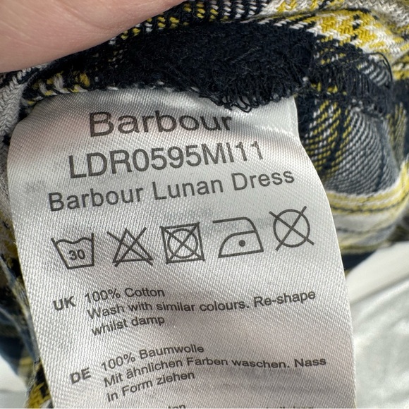 New! Barbour Lunan Plaid Button Down Dress Size US 10 - Picture 9 of 11